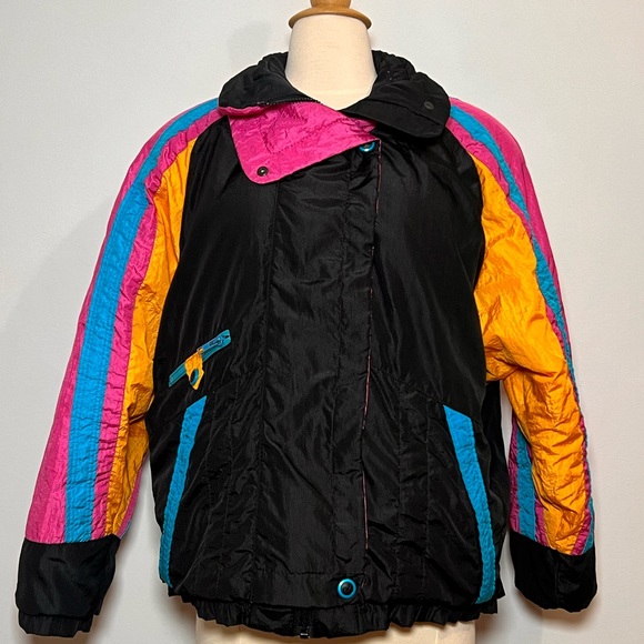 Sold 10/9 Roffe ‘Lotus’ Vintage Colorful Ski Jacket, Size 8 - Picture 2 of 14